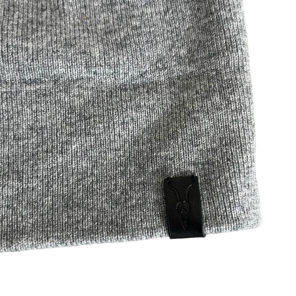 AllSaints NWT Beanie Hat Grey Marl Wool Blend Unisex Fall Sample - Picture 2 of 8